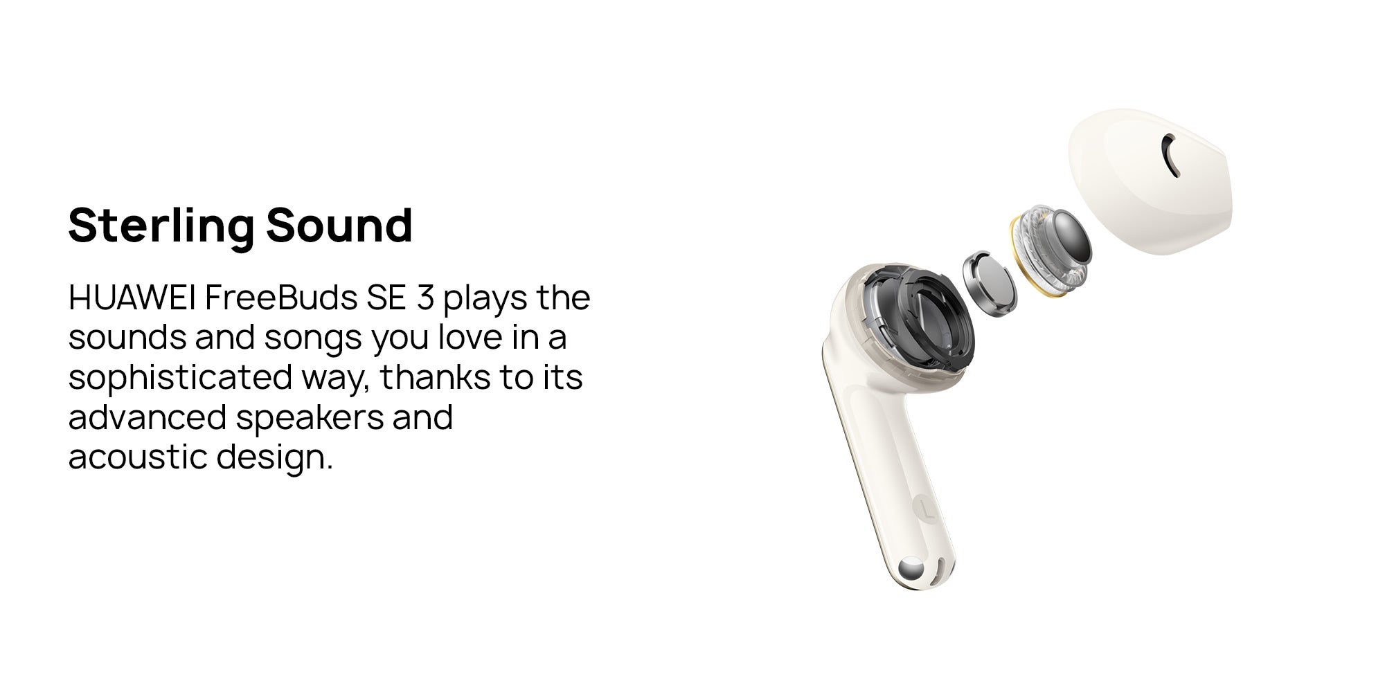 FreeBuds SE 3 Fashion Earbuds, Wireless Bluetooth 5.4 Earphone, 42-Hour Battery Life, Fine-grained Meets Futuristic, 3-Hour Listening on a 10-minute Charge, IP54, iOS & Android Black