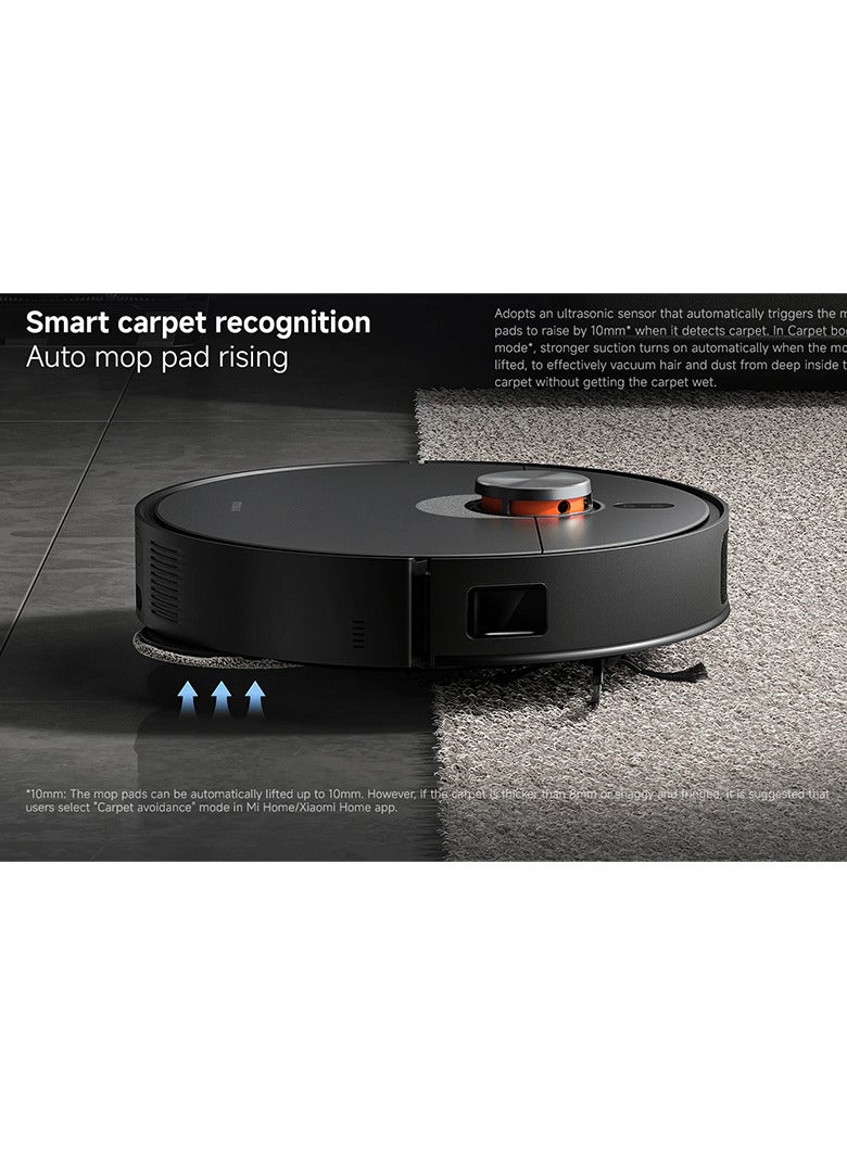 Mi Robot Vacuum X20 Max Mop and Sweep 8000Pa Powerful Suction LDS, 55 W BHR9217GB Black