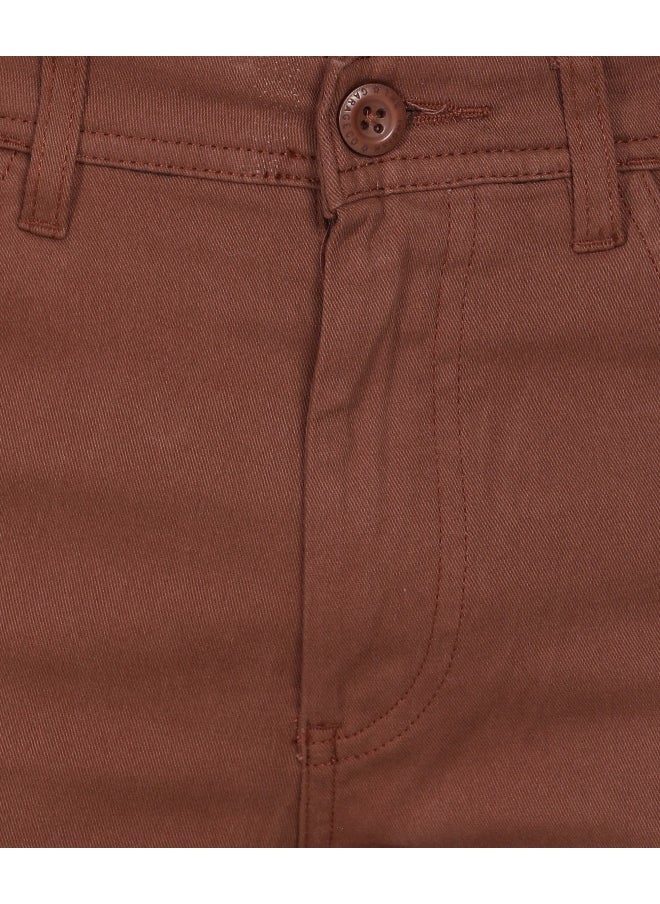 Men Slim Fit Solid Mid-Rise Stretchable Chinos