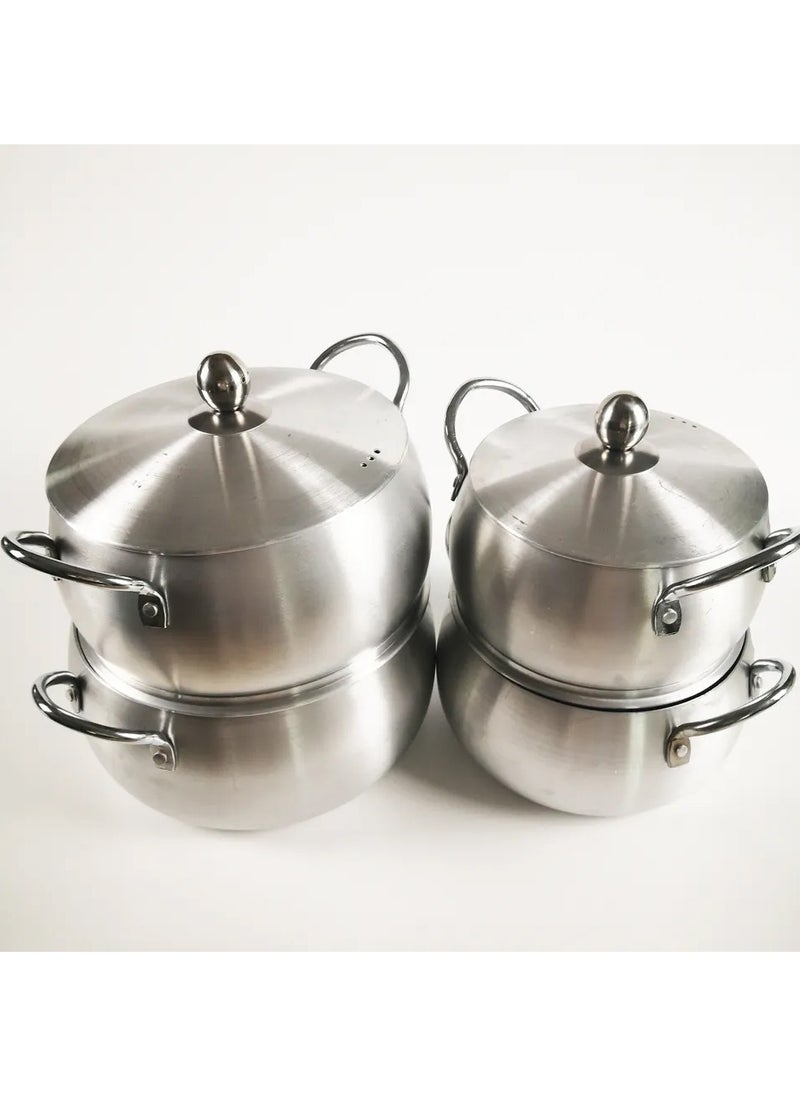 10-Piece Aluminum Pot Set Silver