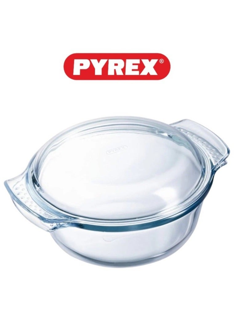 Pyrex Essential Casserole Round 4.9L - Durable Borosilicate Glass for Versatile Cooking and Serving