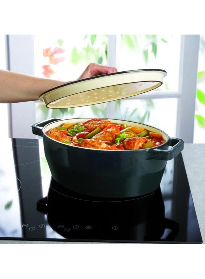 Pyrex Slow Cook Oval Casserole 33cm SC4AC33 - Durable, Enamel Finish, Induction Compatible