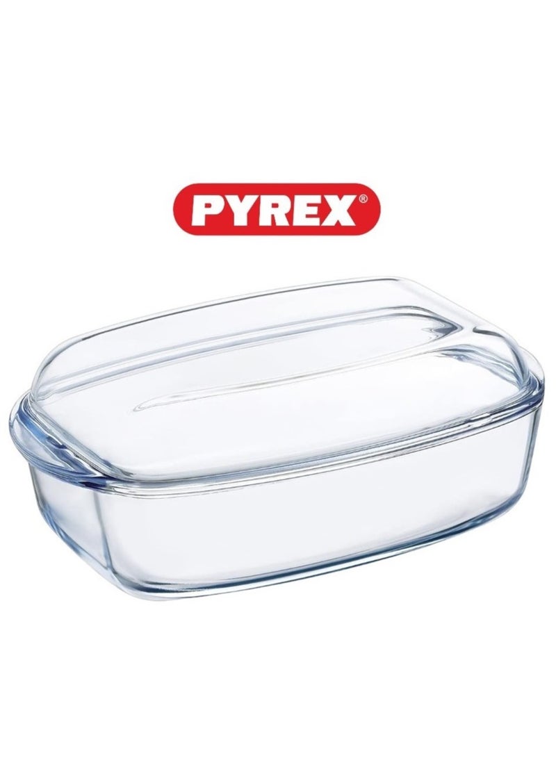 Pyrex Essential Casseroles Rectangular 4.6L - Versatile Borosilicate Glass Dish for Baking, Roasting, and Serving