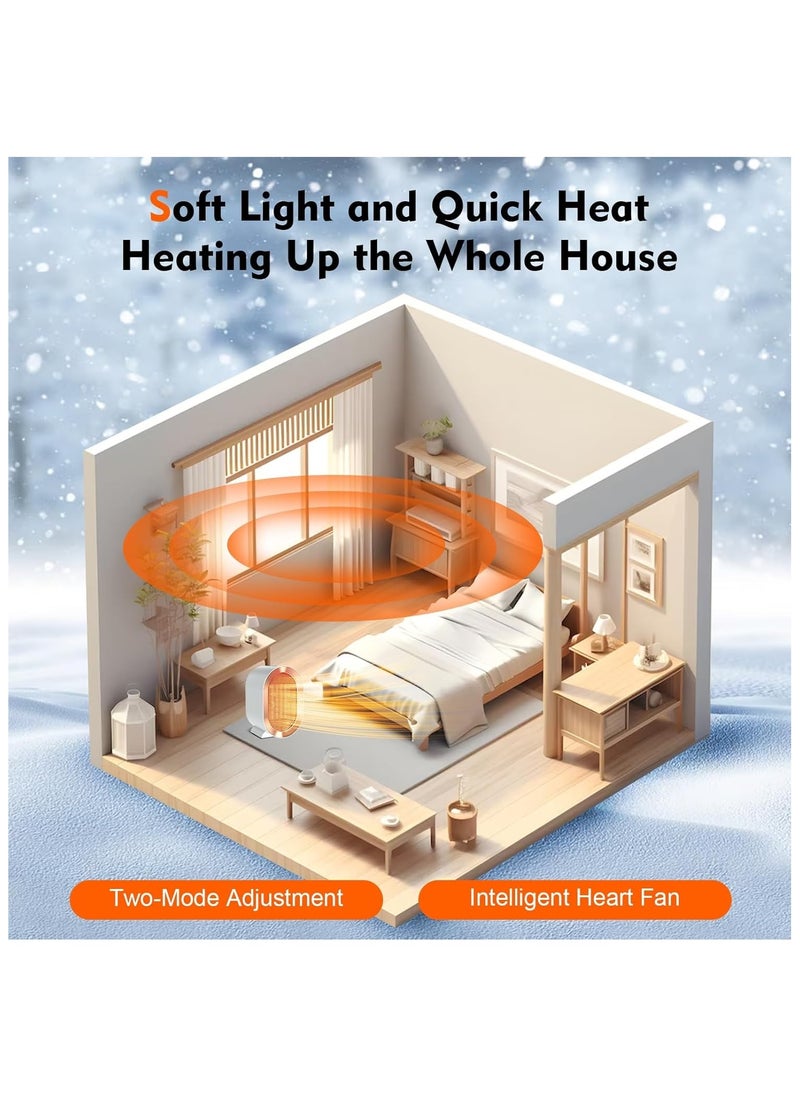 Winter Desktop Heater Indoor Small Electric Heater Multifunctional Ceramic Heating Heater Fan