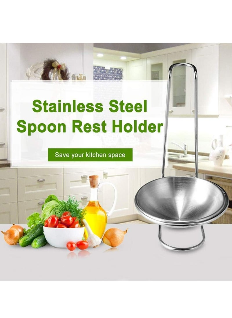 2Pcs Spoon Rest Holder Soup Ladles Holders Vertical Spoon Rack for Restaurant Kitchen