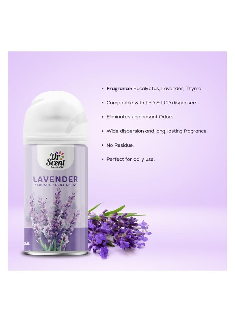 Dr Scent Breeze of Joy Lavender Air Freshener Spray (300ml) - Long-Lasting Freshness & Odor Eliminator for Home & Office