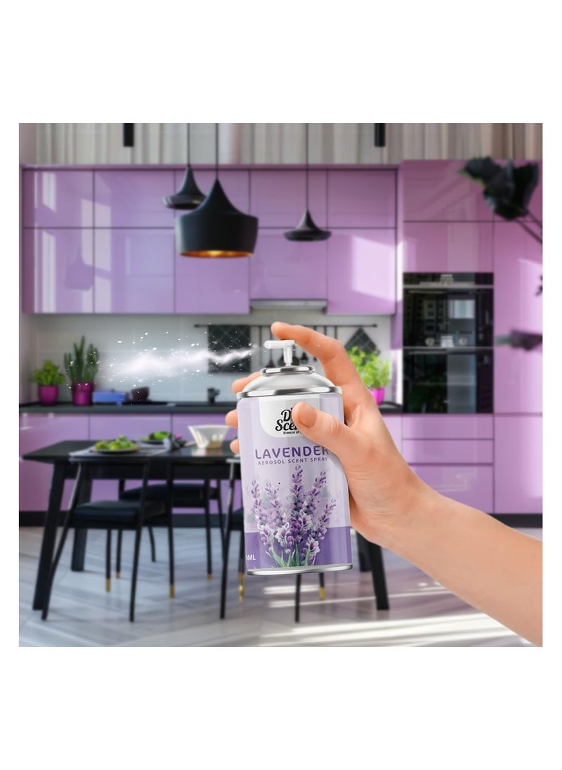 Dr Scent Breeze of Joy Lavender Air Freshener Spray (300ml) - Long-Lasting Freshness & Odor Eliminator for Home & Office