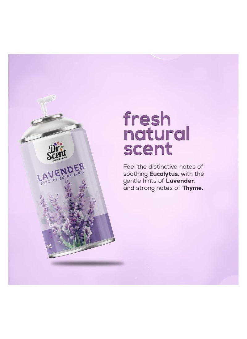 Dr Scent Breeze of Joy Lavender Air Freshener Spray (300ml) - Long-Lasting Freshness & Odor Eliminator for Home & Office