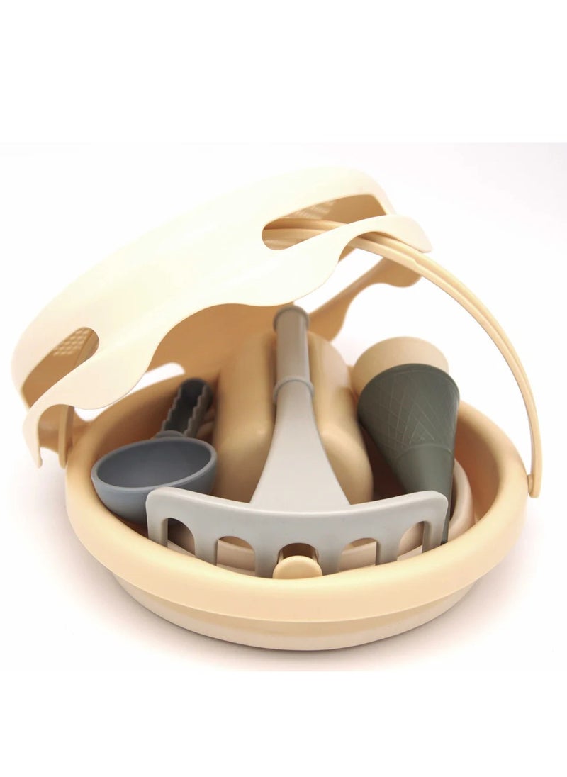 7-in-1 Sand Toys Set - Beige | Durable Beach Play Set for Kids