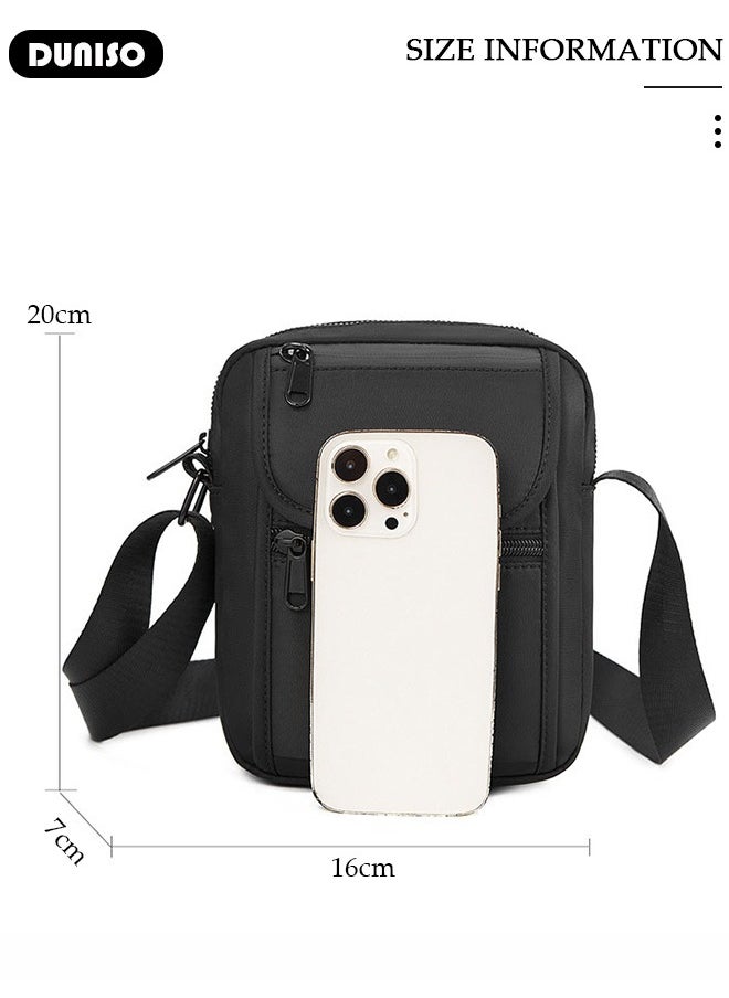 Small Crossbody Bag for Men Women, Mini Messenger Bag Side Shoulder Bag for Phone Passport, Casual Satchel Bag Phone Purse, Mini Sling Bag Fanny Pack Water Resistant for Travelling, Hiking