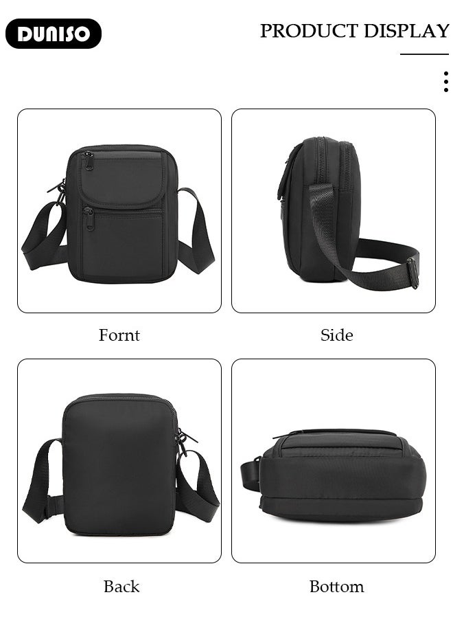 Small Crossbody Bag for Men Women, Mini Messenger Bag Side Shoulder Bag for Phone Passport, Casual Satchel Bag Phone Purse, Mini Sling Bag Fanny Pack Water Resistant for Travelling, Hiking