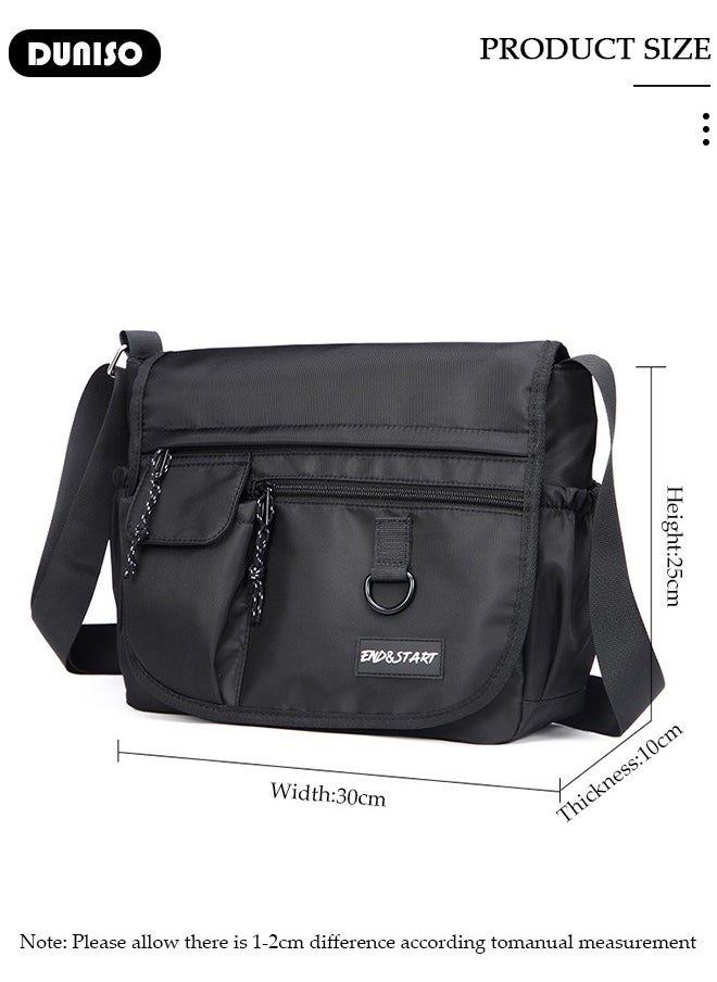 Large Crossbody Bag for Men Women, Messenger Bag Side Shoulder Bag for Phone Passport, Casual Satchel Bag Phone Purse, Sling Bag Fanny Pack Water Resistant for Travelling, Hiking