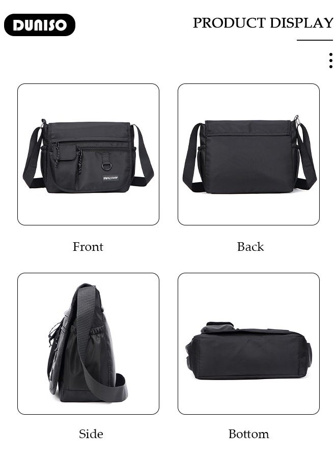 Large Crossbody Bag for Men Women, Messenger Bag Side Shoulder Bag for Phone Passport, Casual Satchel Bag Phone Purse, Sling Bag Fanny Pack Water Resistant for Travelling, Hiking