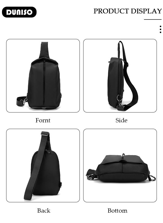 Sling Bag for Men and Women Waterproof Crossbody Bag Packs Purses Chest Bags with Adjustable Shoulder Belt Anti-theft Crossbody Shoulder Bag for Travel Sport Camping Traveling