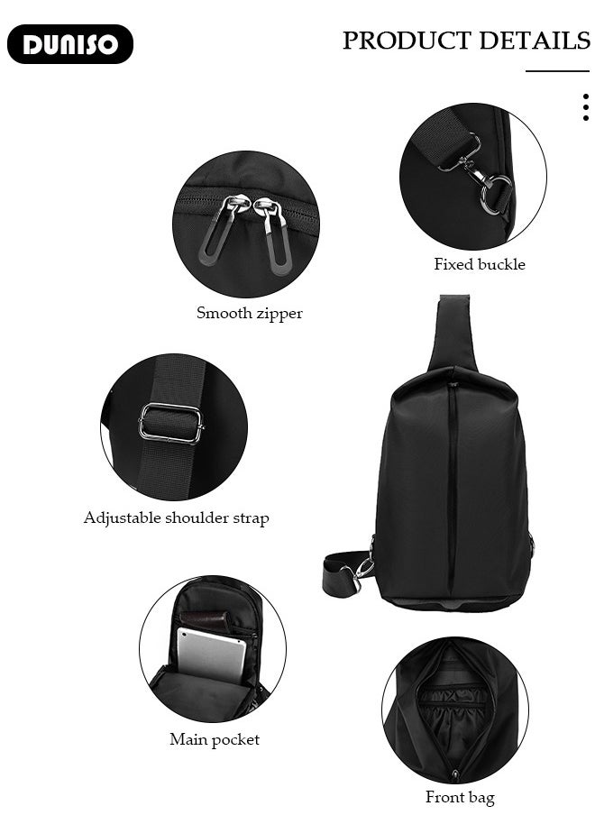 Sling Bag for Men and Women Waterproof Crossbody Bag Packs Purses Chest Bags with Adjustable Shoulder Belt Anti-theft Crossbody Shoulder Bag for Travel Sport Camping Traveling