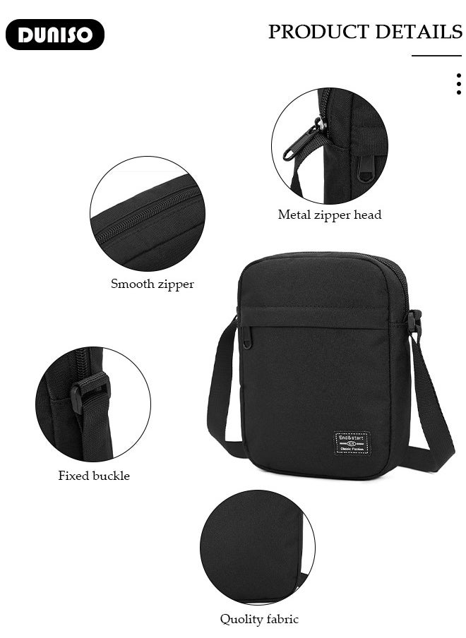 Small Crossbody Bag for Men Women, Mini Messenger Bag Side Shoulder Bag for Phone Passport, Casual Satchel Bag Phone Purse, Mini Sling Bag Fanny Pack Water Resistant for Travelling, Hiking