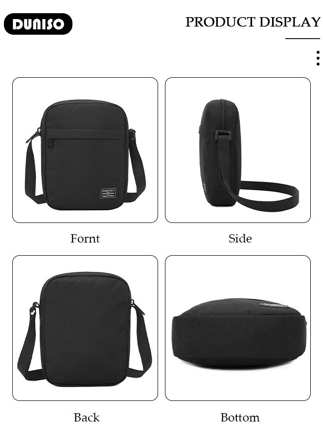 Small Crossbody Bag for Men Women, Mini Messenger Bag Side Shoulder Bag for Phone Passport, Casual Satchel Bag Phone Purse, Mini Sling Bag Fanny Pack Water Resistant for Travelling, Hiking