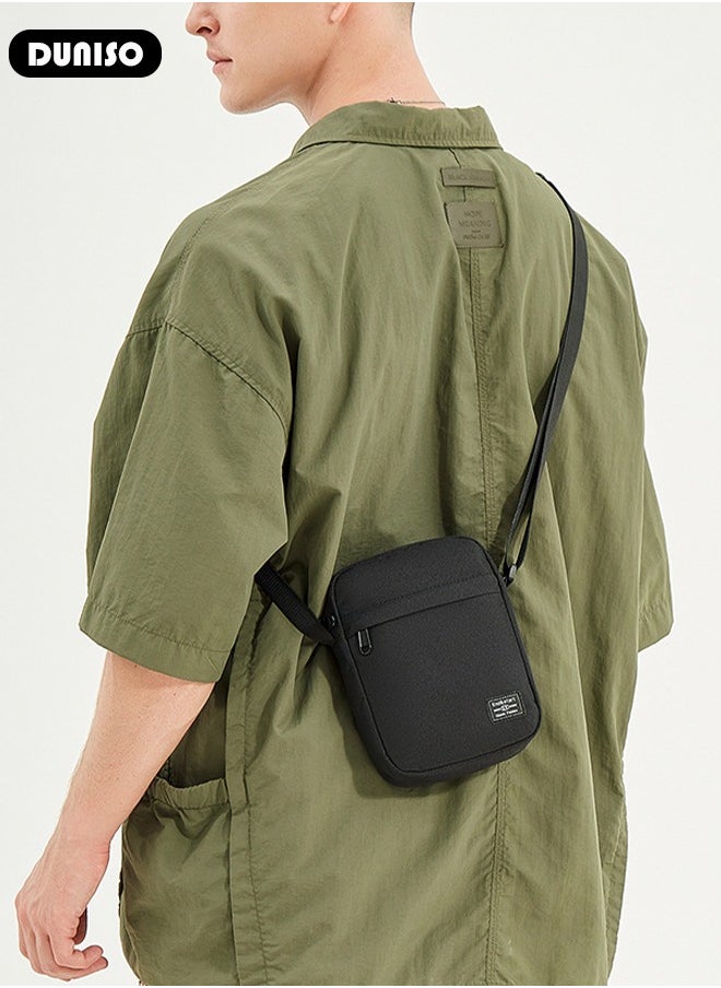 Small Crossbody Bag for Men Women, Mini Messenger Bag Side Shoulder Bag for Phone Passport, Casual Satchel Bag Phone Purse, Mini Sling Bag Fanny Pack Water Resistant for Travelling, Hiking