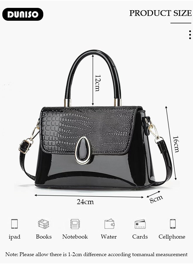 Women's Fashion Handbag Faux Leather Crossbody Bag For Women Large Capacity Bow Trim Tote Bags Top Handle Satchel Fashionable Travel Shoulder Bag For Ladies