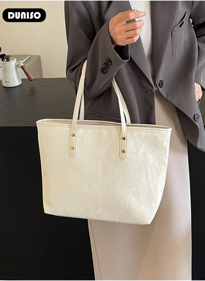 Women's Shoulder Tote Bag Faux Leather Handbag for Women Large Capacity Messenger Fashionable Travel Crossbody Bag for Ladies Girls College Students
