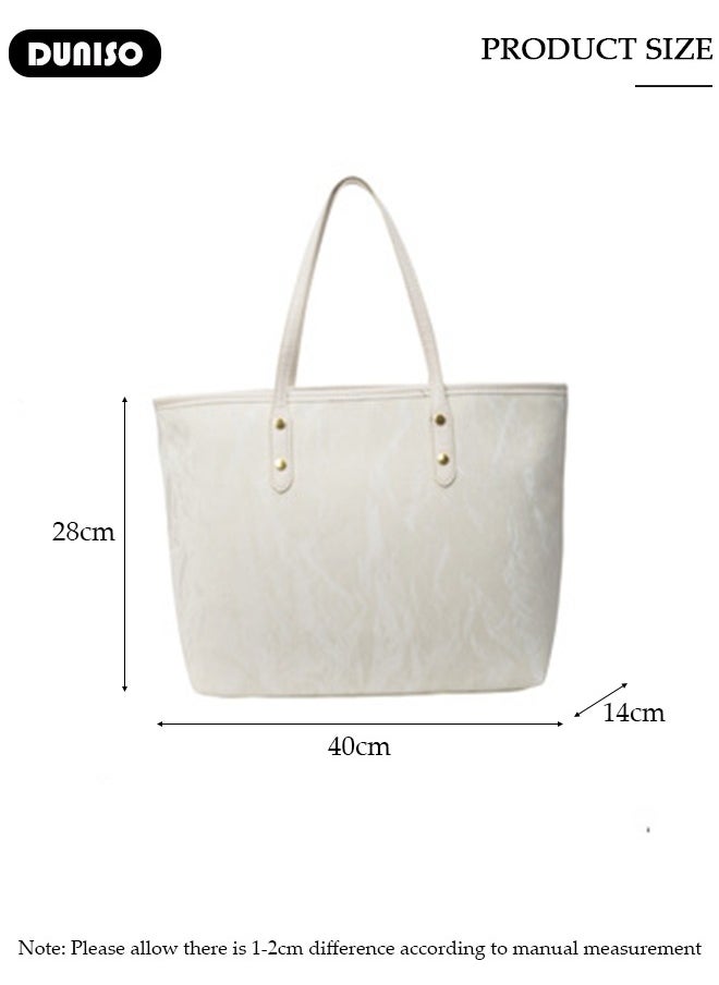 Women's Shoulder Tote Bag Faux Leather Handbag for Women Large Capacity Messenger Fashionable Travel Crossbody Bag for Ladies Girls College Students