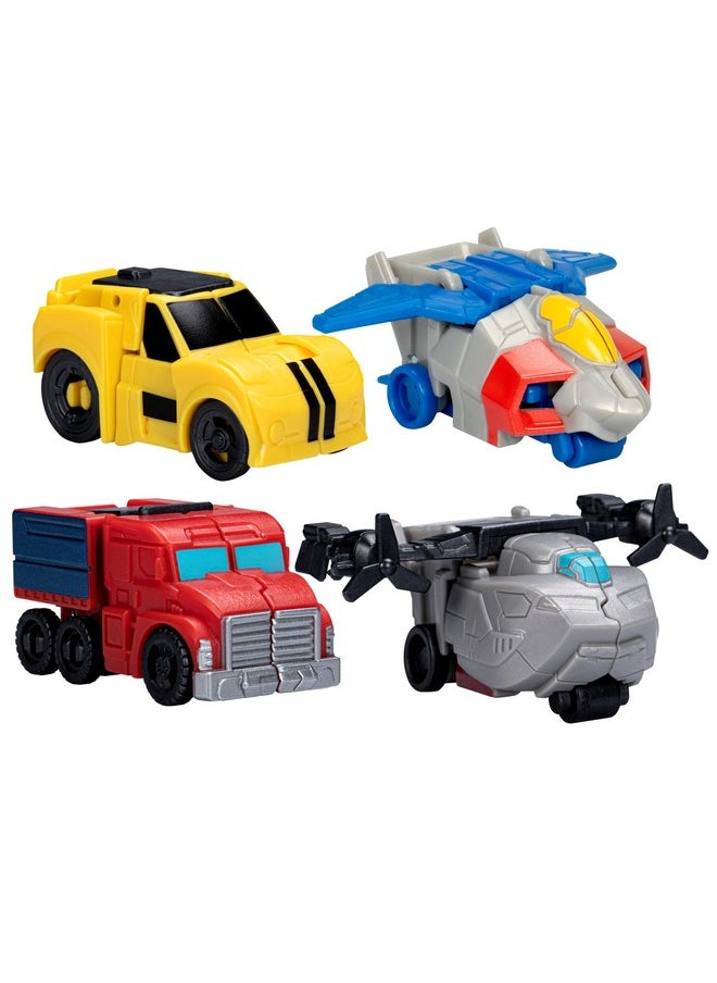 Earthspark Tacticon Bundle, Set Of 4 Mini Robot Action Figures, Converts In 1 Step, Interactive Fidget Toys For Boys And Girls Ages 6 And Up (Amazon Exclusive)