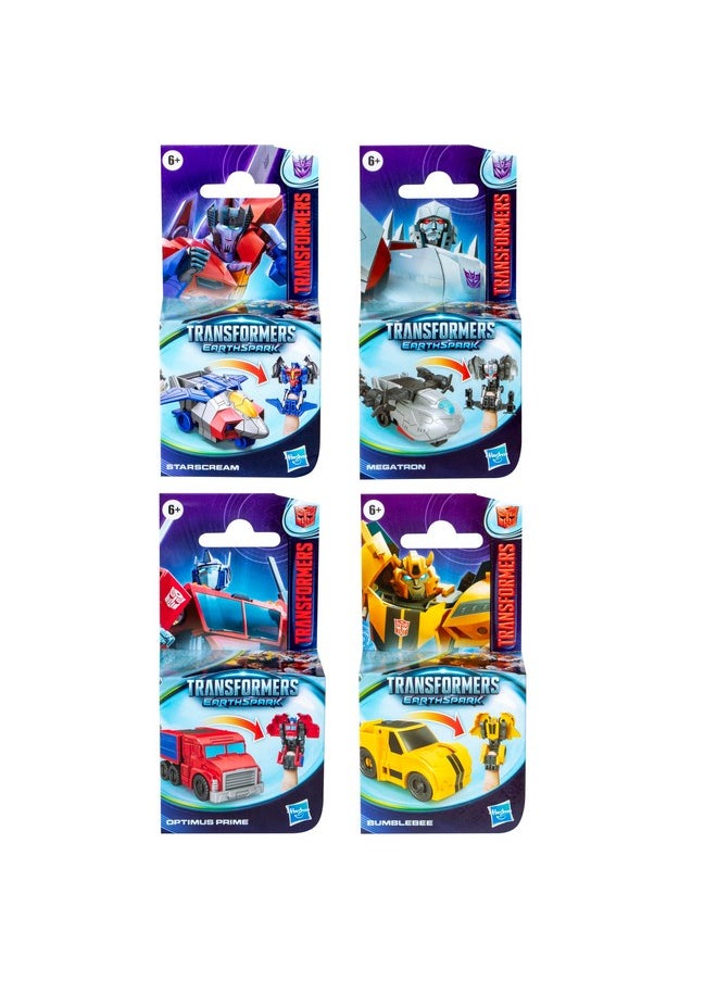 Earthspark Tacticon Bundle, Set Of 4 Mini Robot Action Figures, Converts In 1 Step, Interactive Fidget Toys For Boys And Girls Ages 6 And Up (Amazon Exclusive)