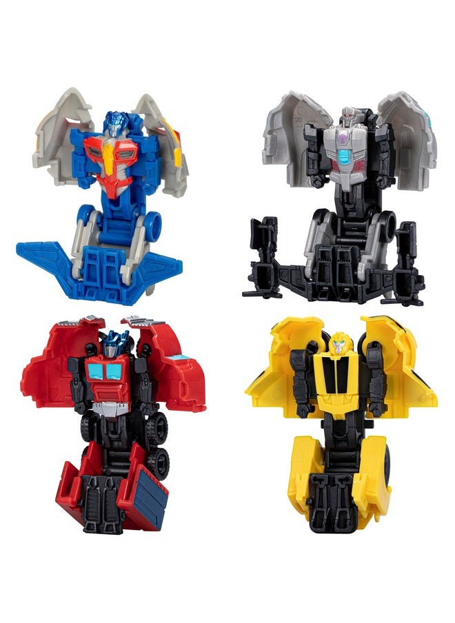 Earthspark Tacticon Bundle, Set Of 4 Mini Robot Action Figures, Converts In 1 Step, Interactive Fidget Toys For Boys And Girls Ages 6 And Up (Amazon Exclusive)