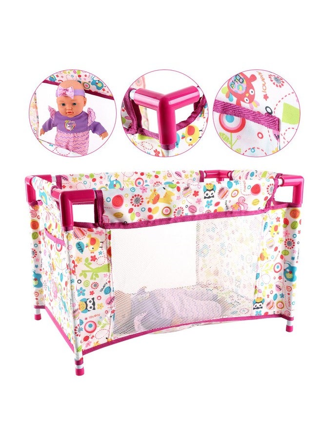 Kids Baby Doll Stroller Nursery Role Play Set With A Variety Of Feeding Toy And Play Mat Travel Cot Baby Carrier Stroller And Travel Bag