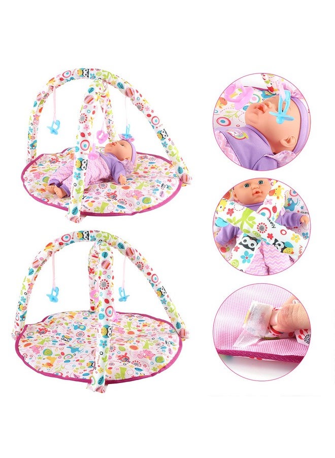 Kids Baby Doll Stroller Nursery Role Play Set With A Variety Of Feeding Toy And Play Mat Travel Cot Baby Carrier Stroller And Travel Bag