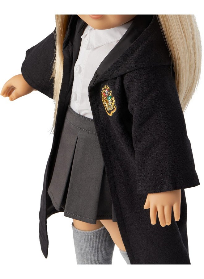 Harry Potter 18-Inch Doll Hogwarts Uniform With Skirt Outfit And Robe Featuring School Crest, For Ages 6+