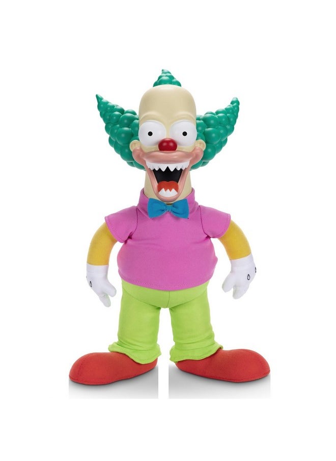 Disney The Simpsons Talking Krusty Doll Plush, 16-Inches Tall Good And Evil Krusty Pull String Doll Toy, From The Classic Treehouse Of Horror Iii Episode