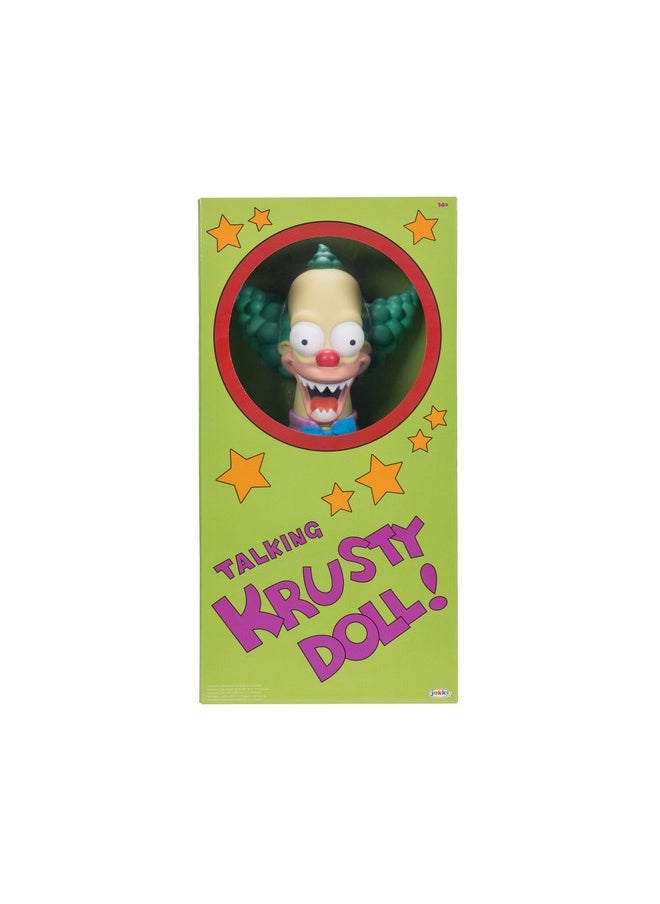 Disney The Simpsons Talking Krusty Doll Plush, 16-Inches Tall Good And Evil Krusty Pull String Doll Toy, From The Classic Treehouse Of Horror Iii Episode