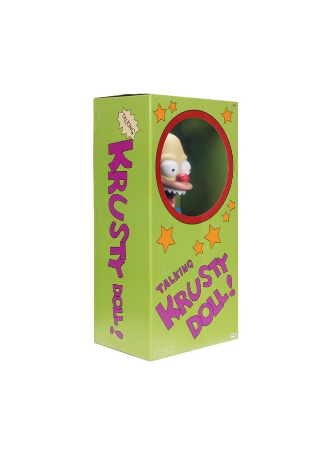 Disney The Simpsons Talking Krusty Doll Plush, 16-Inches Tall Good And Evil Krusty Pull String Doll Toy, From The Classic Treehouse Of Horror Iii Episode