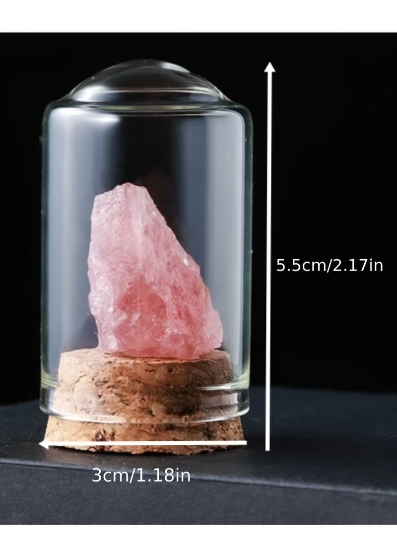 25 Pcs Mineral Specimen Mineral Specimen Rock Specimen Natural Stone Collection Set Glass Cover Ore Dust Proof Figurine Ornament Display Specimen Box Table Collection Bismuth Crystal Geological Science Decor Accessory Graduation Memorial Birthday Keepsake