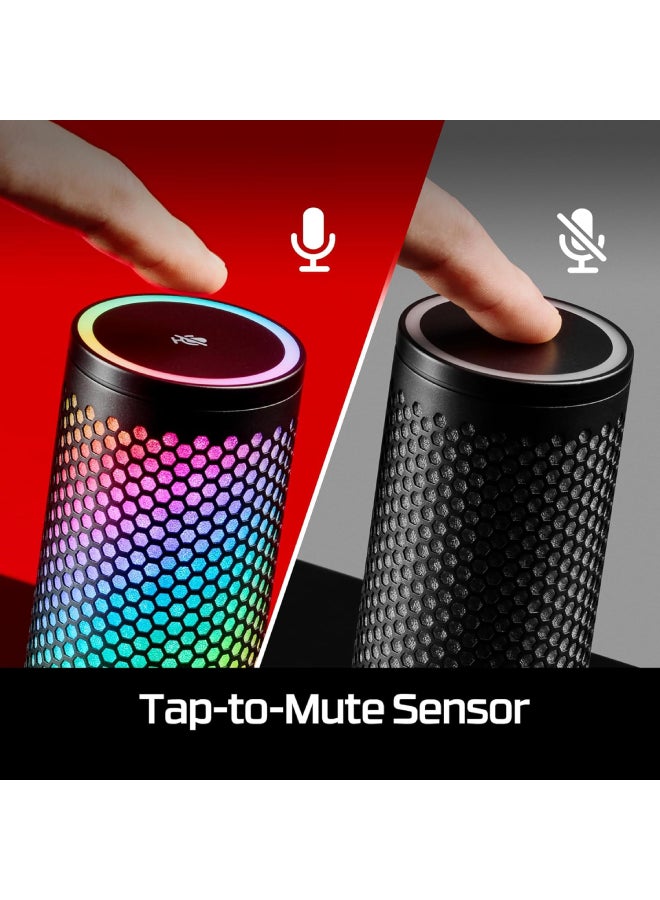 Quadcast 2 S – Usb Microphone, With Rgb Lighting, Streaming And Podcasting, With On-Board Controls, Led Lighting, Removable Shock Mount, Pc, Mac, Usb-C