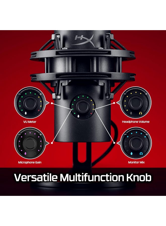 Quadcast 2 S – Usb Microphone, With Rgb Lighting, Streaming And Podcasting, With On-Board Controls, Led Lighting, Removable Shock Mount, Pc, Mac, Usb-C