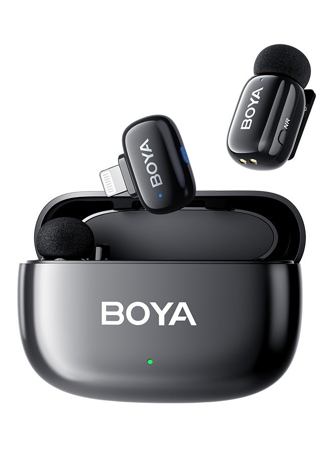 BOYA mini-15 Wireless Lavalier Microphone Noise Cancellation Microphone For iPhone 15/16 Android Smartphones Ultra mini microphone with AI Voice Change, Metal Clip on Mic for Vlogging TikTok YouTube Content Creators Live Streaming Interview Recording