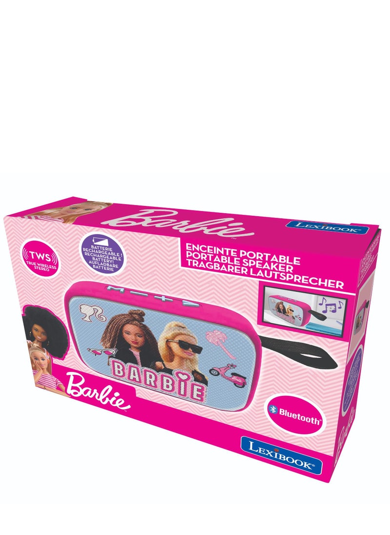 Lexibook Barbie BT Portable Speaker With Fabric Finish