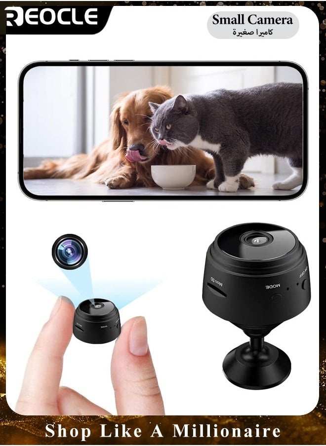 Mini Wireless Camera Home Security Camera1080P HD with Night Vision & Motion Detection & Phone Application & Built-in Battery Cat Dog Camera  Room Camera for Pet or Home Security