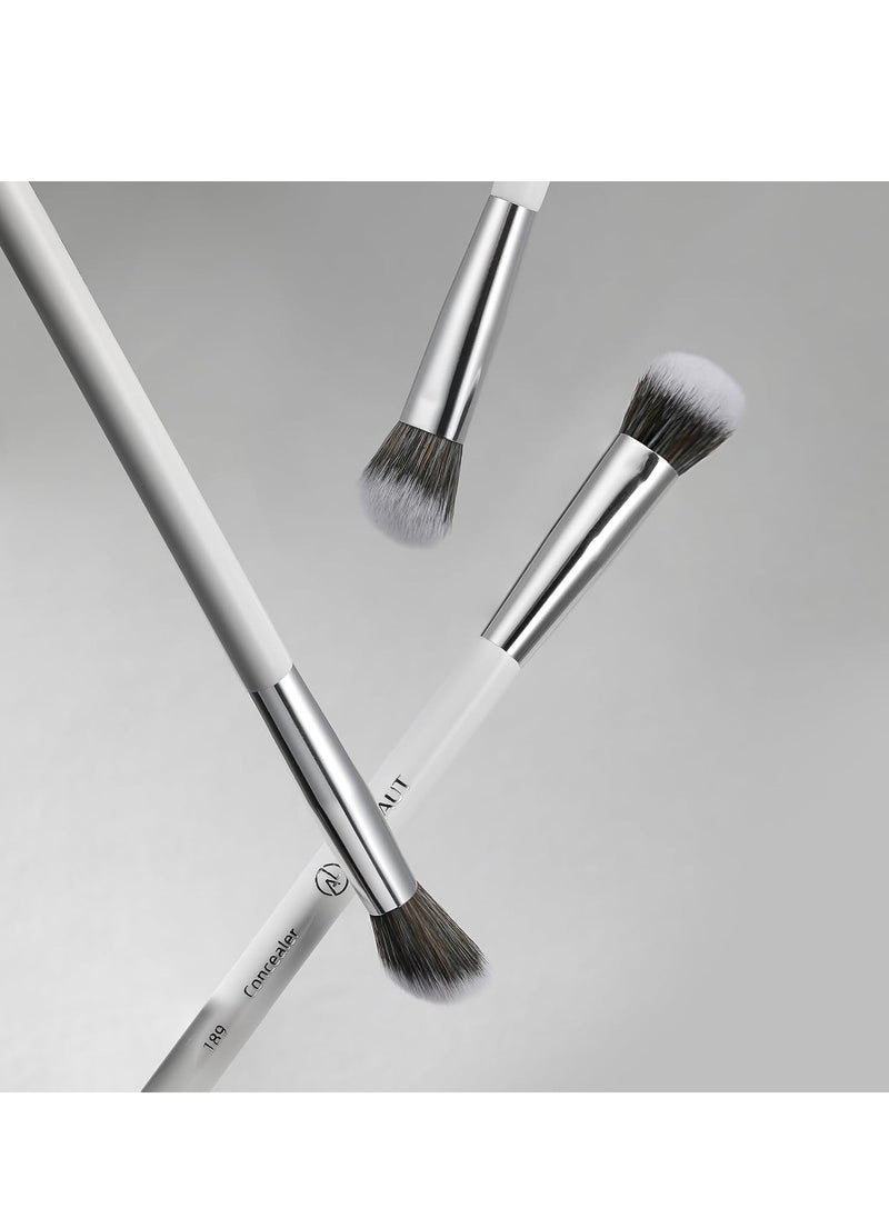 Concealer Brush, Angled Brightening Concealer Makeup Brush Under Eye Blending Brush Kitten Paw (189 concealer)