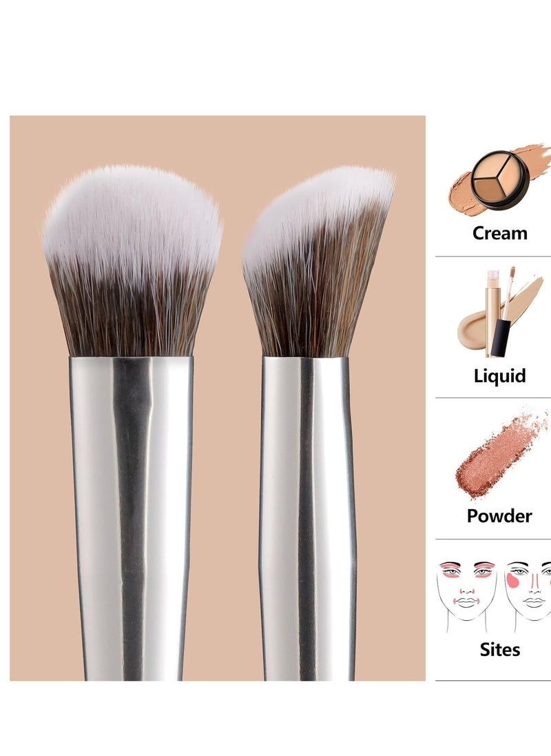 Concealer Brush, Angled Brightening Concealer Makeup Brush Under Eye Blending Brush Kitten Paw (189 concealer)