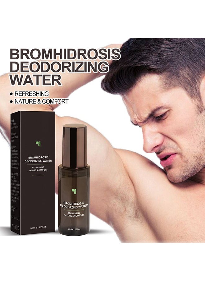 Bromhidrosis Deodorzing Water 50ml- Bromhidrosis Spray for Eliminate Armpit Odor,Body Odor Spray Underarm Antiperspirant and Deodorant Mild Long Lasting Waterproof Sweatproof