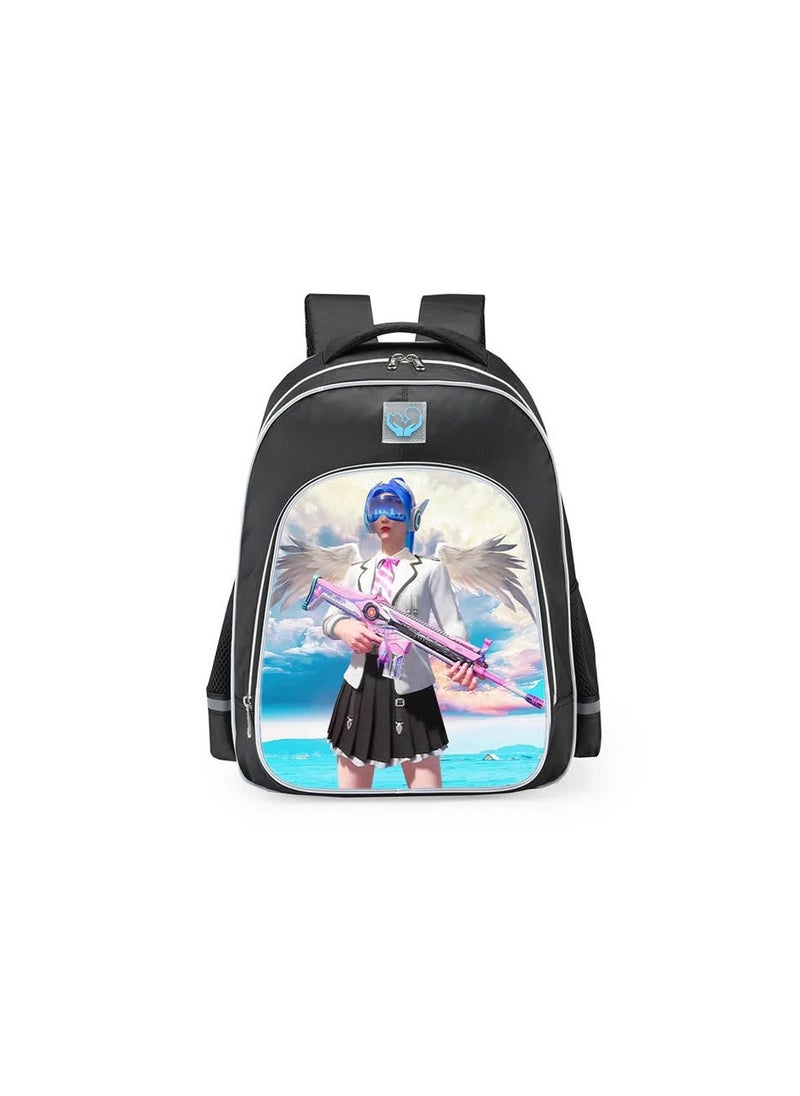 2023 New Peace Elite Chicken Schoolbag Male and Primary School Students Large Capacity Waterproof Spine Protection Grades 1, 2, 3 to 6, 28-Reflective-Me-Peace Elite