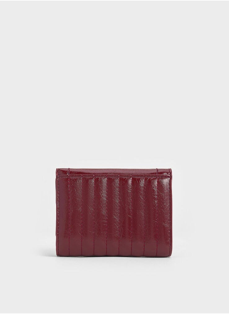 Donna Crinkle-Effect Wallet - Burgundy