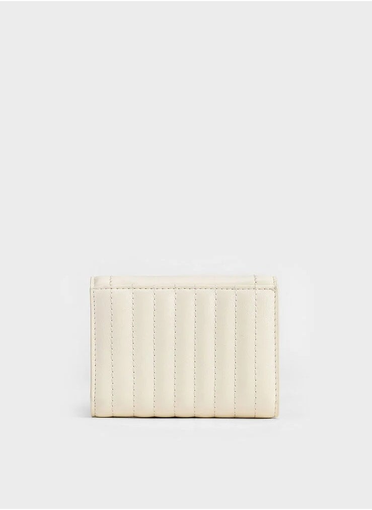 Donna Crinkle-Effect Wallet - Cream