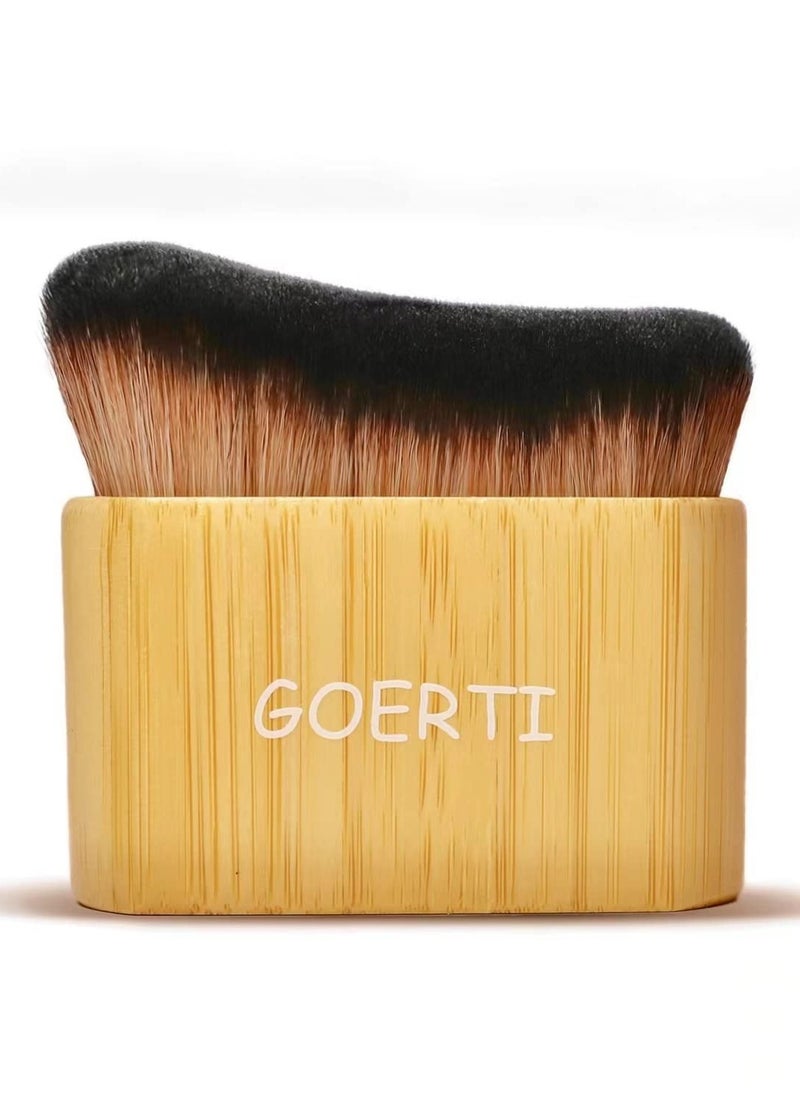 Self Tan Brush GOERTI Tanning Brush for Self Tan - Large Kabuki Brush for Body, Body Makeup Brush for Flawless Leg Makeup, Powder Foundation Brush Makeup Brush for Blending Liquid Foundation Bronze