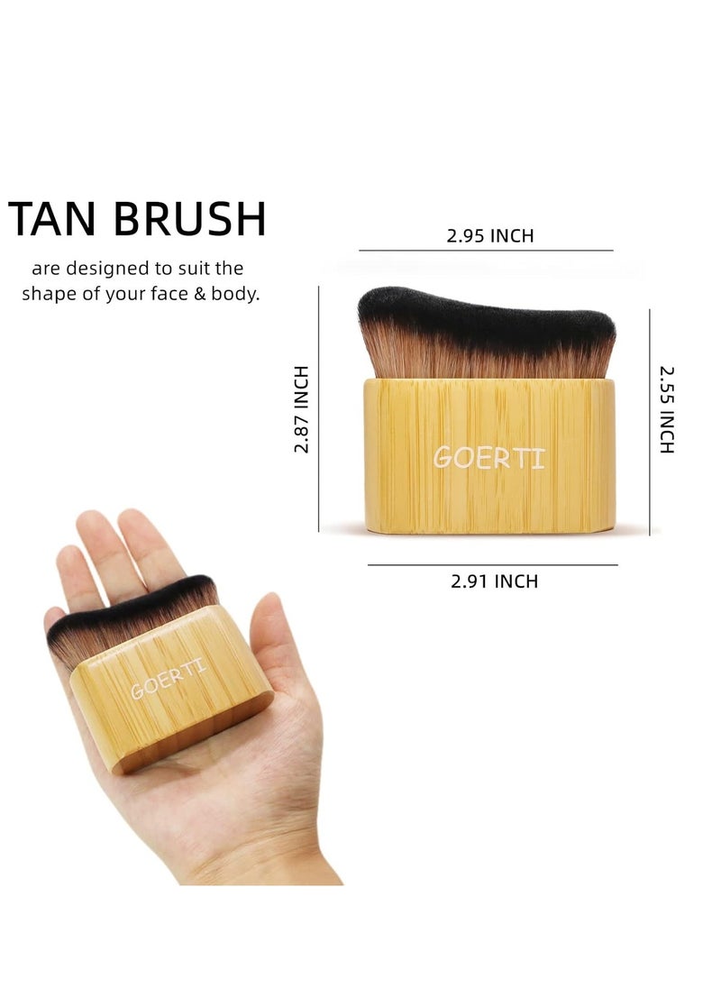 Self Tan Brush GOERTI Tanning Brush for Self Tan - Large Kabuki Brush for Body, Body Makeup Brush for Flawless Leg Makeup, Powder Foundation Brush Makeup Brush for Blending Liquid Foundation Bronze