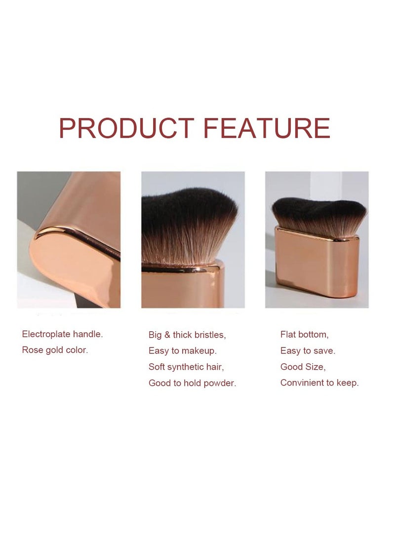 COSHINE Big Self Tanning Blend Brush, Professional Self Tanner, Kabuki, Powder, Foundation, Blusher, Shadow, Bronzer, Face and Body Brush (ROSE GOLD)