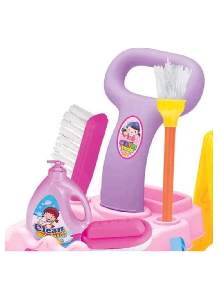 Cleaning Toy  Pretend Play Cleaner Set for Kids – DIY Toy Cleaning Kit for Girls & Boys, Develops Hand-Eye Coordination, Imaginative & Creative Skills, Ideal for Preschool Play, Ages 3+